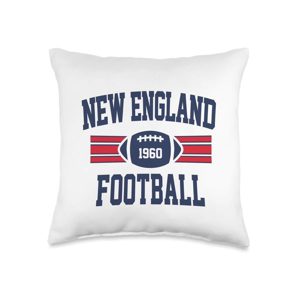 4850 New England Football Athletic Vintage Sports Team Fan Throw Pillow